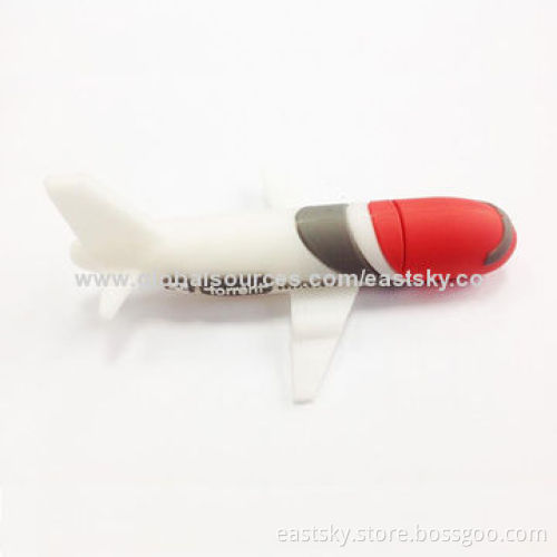 Airplane-shaped USB flash drive, made of soft PVC material, OEM orders are welcome